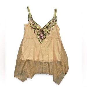 💖 Silver Kiss y2k fairycore embellished tank top.